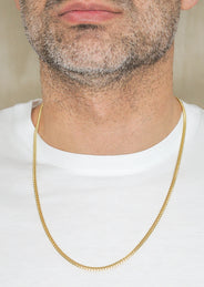 Silver Chain - Mens Gold Chain / Miami Cuban Link Chain / 3.5 MM