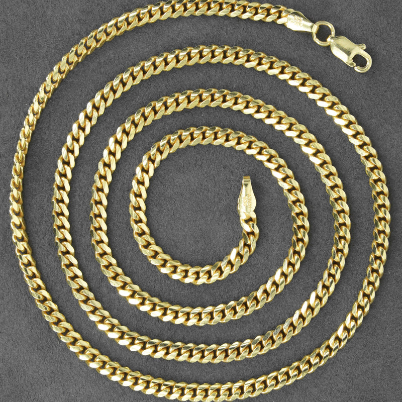 Silver Chain - Mens Gold Chain / Miami Cuban Link Chain / 3.5 MM