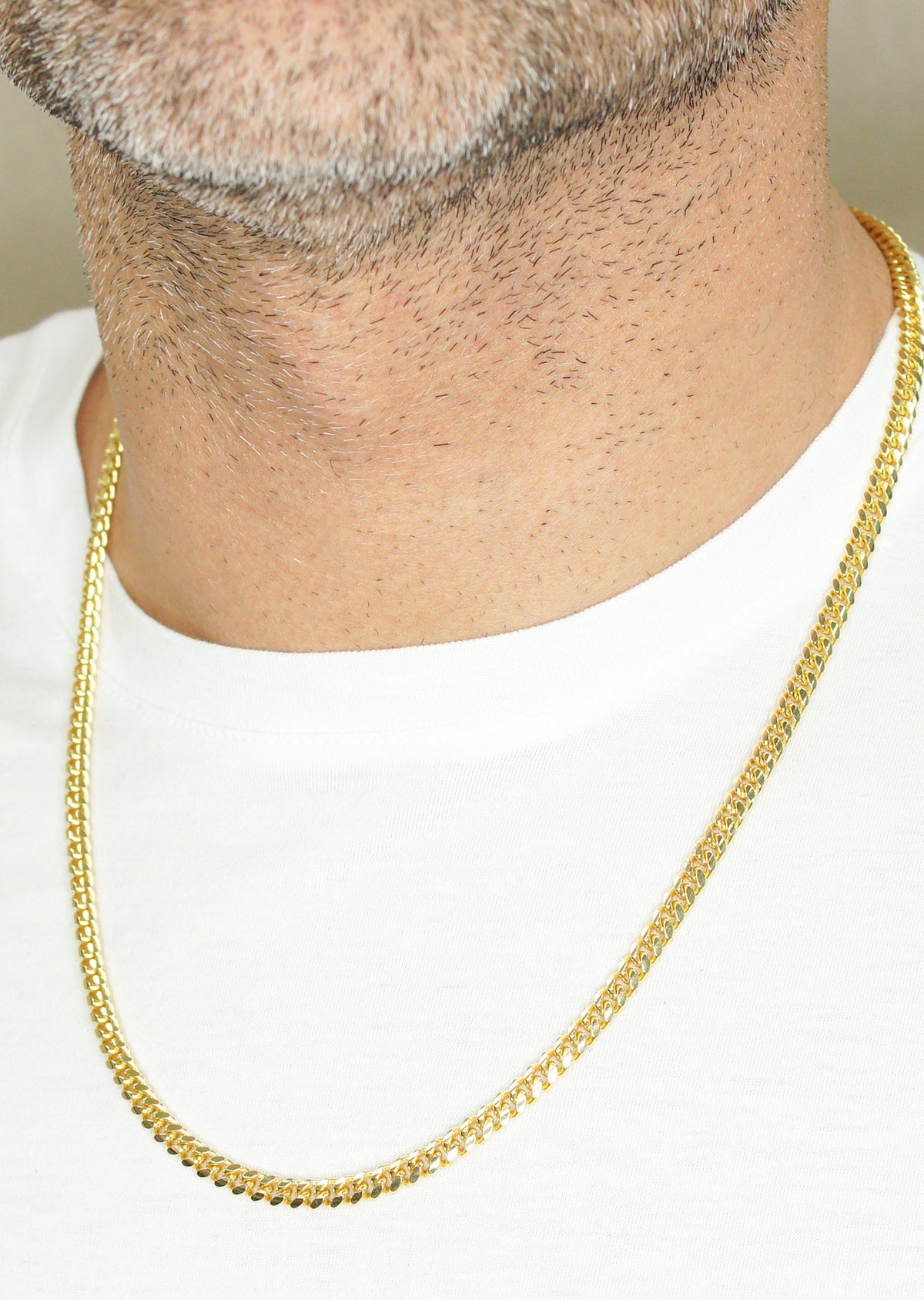 Silver Chain - Mens Gold Chain / Miami Cuban Link Chain / 5 MM