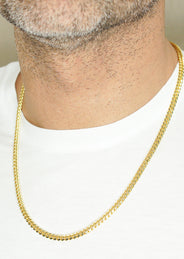 Silver Chain - Mens Gold Chain / Miami Cuban Link Chain / 5 MM