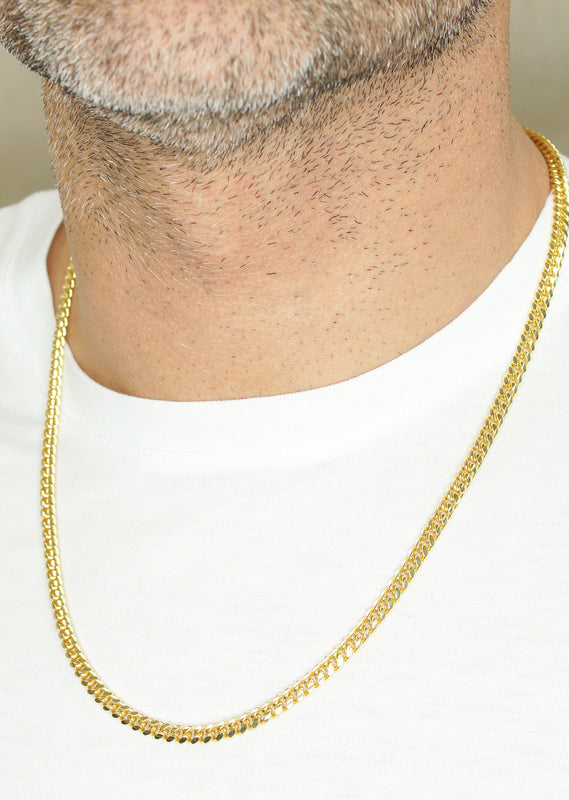 Silver Chain - Mens Gold Chain / Miami Cuban Link Chain / 5 MM