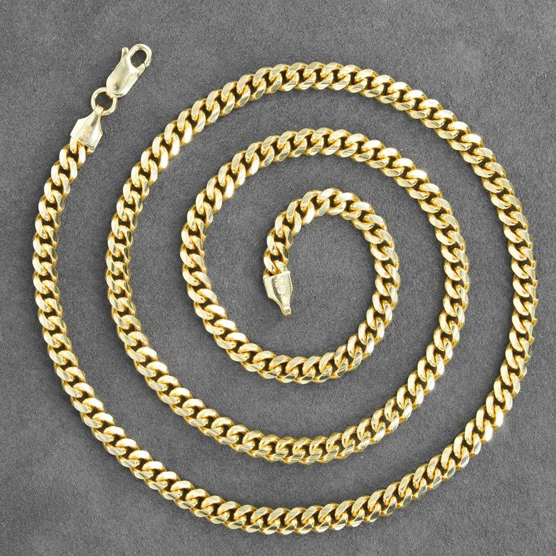 Silver Chain - Mens Gold Chain / Miami Cuban Link Chain / 5 MM