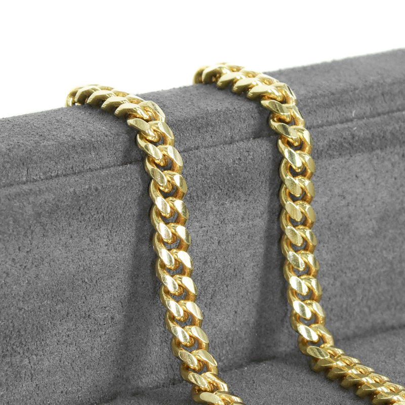 Silver Chain - Mens Gold Chain / Miami Cuban Link Chain / 5 MM