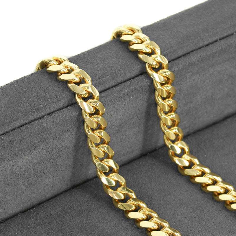 Silver Chain - Mens Gold Chain / Miami Cuban Link Chain / 7 MM