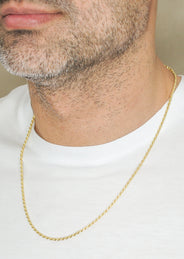 Silver Chain - Mens Gold Chain / Rope Chain / 2.2 MM