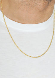 Silver Chain - Mens Gold Chain / Rope Chain / 2.2 MM