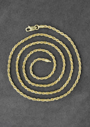 Silver Chain - Mens Gold Chain / Rope Chain / 2.2 MM