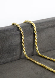Silver Chain - Mens Gold Chain / Rope Chain / 2.2 MM