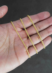 Silver Chain - Mens Gold Chain / Rope Chain / 2.2 MM