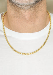 Silver Chain - Mens Gold Chain / Rope Chain / 4.5 MM