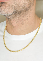 Silver Chain - Mens Gold Chain / Rope Chain / 4.5 MM