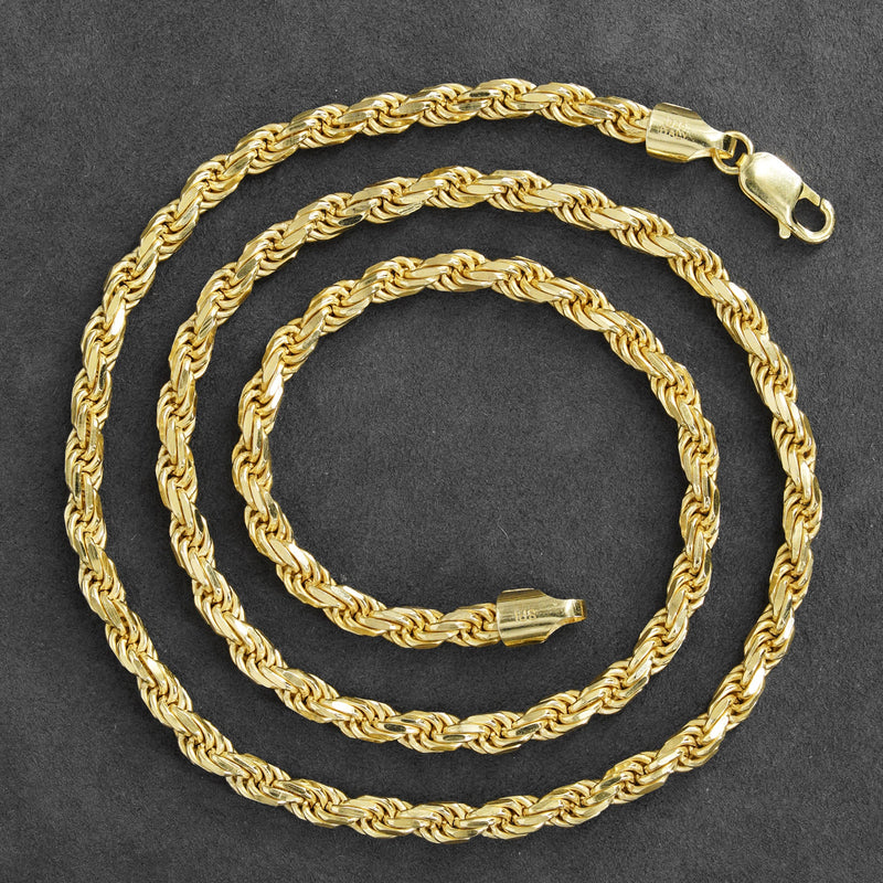 Silver Chain - Mens Gold Chain / Rope Chain / 4.5 MM