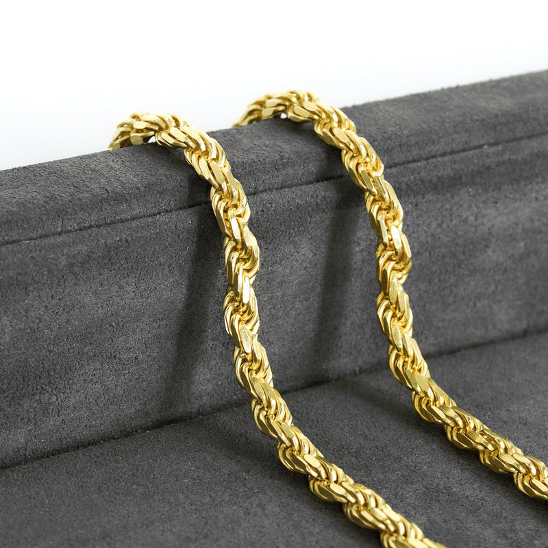 Silver Chain - Mens Gold Chain / Rope Chain / 4.5 MM