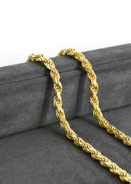 Silver Chain - Mens Gold Chain / Rope Chain / 4.5 MM