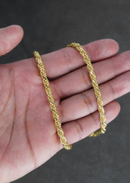 Silver Chain - Mens Gold Chain / Rope Chain / 4.5 MM