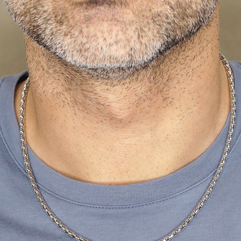 Silver Chain - Mens White Chain / Coreana Chain / 2 MM