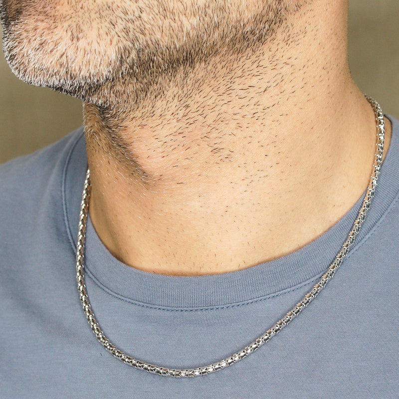 Silver Chain - Mens White Chain / Coreana Chain / 2 MM