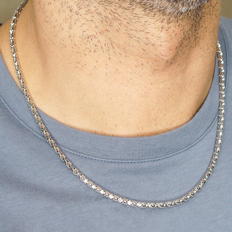 Silver Chain - Mens White Chain / Coreana Chain / 2 MM