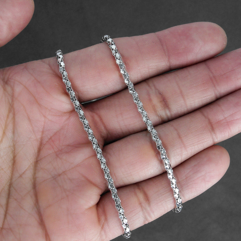 Silver Chain - Mens White Chain / Coreana Chain / 2 MM