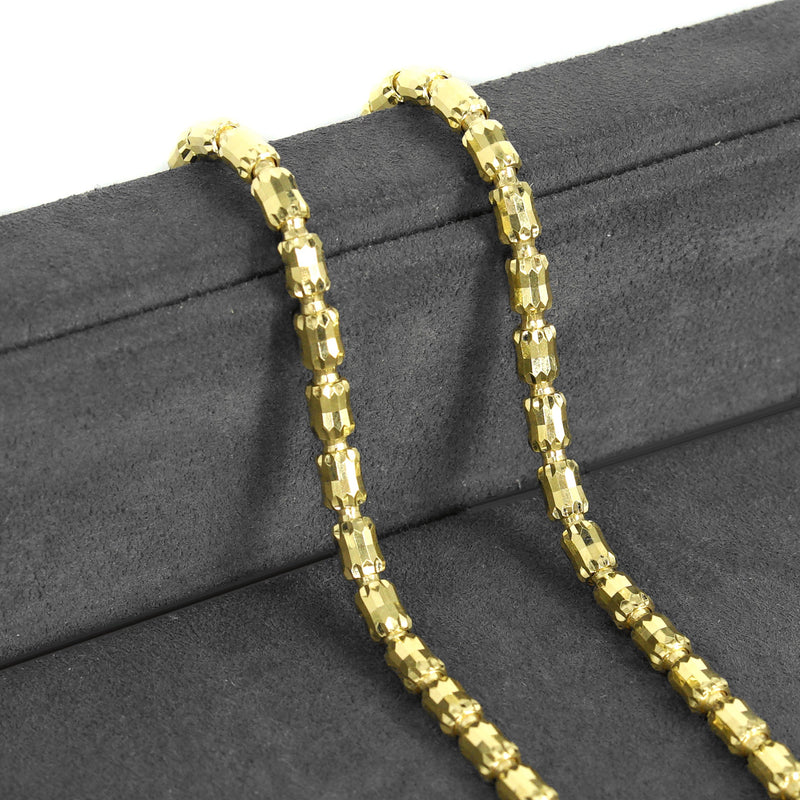 Silver Chain - Mens Gold Chain / Barrel Chain / 4 MM