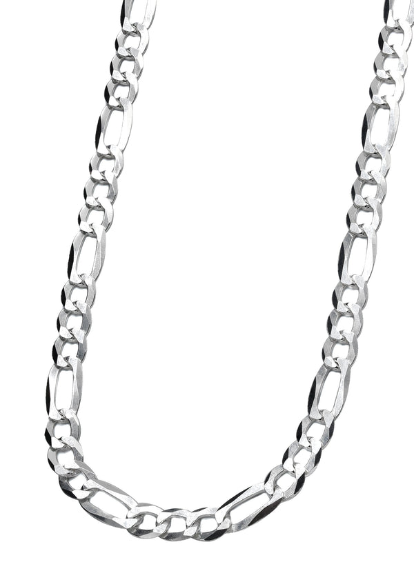 Silver Chain - Mens White Chain / Figaro Chain / 5 MM