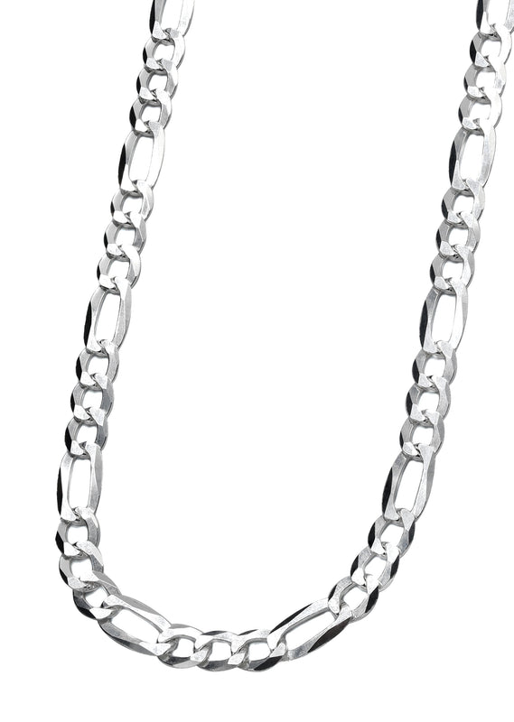 Silver Chain - Mens White Chain / Figaro Chain / 5 MM