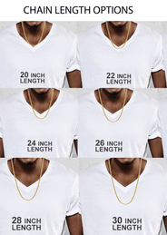 Mens Solid Figaro Chain 10k Gold