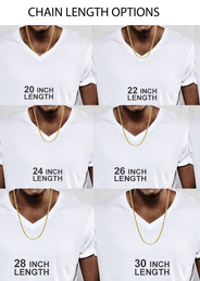 Gold Chain - Mens Dog Tag Chain 10K/14K White Gold