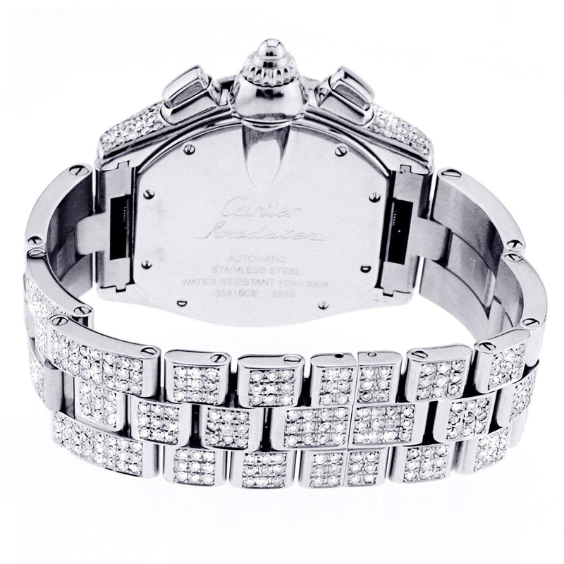 Diamond Cartier Roadster | Stainless Steel | 48 Mm