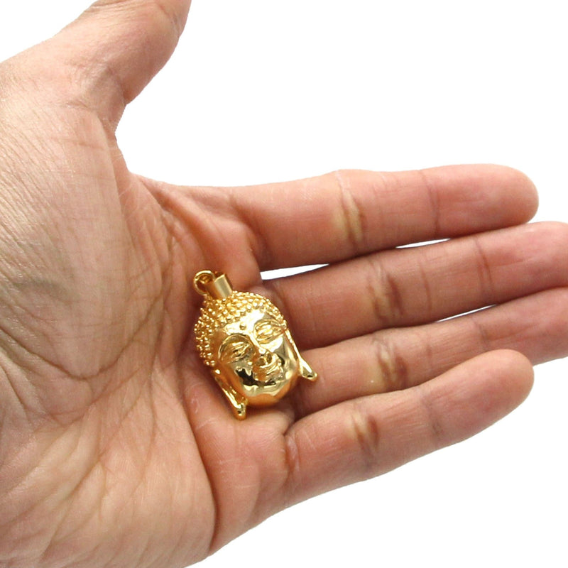 Mens Gold Plated Buddha Pendant | 22.8 Grams