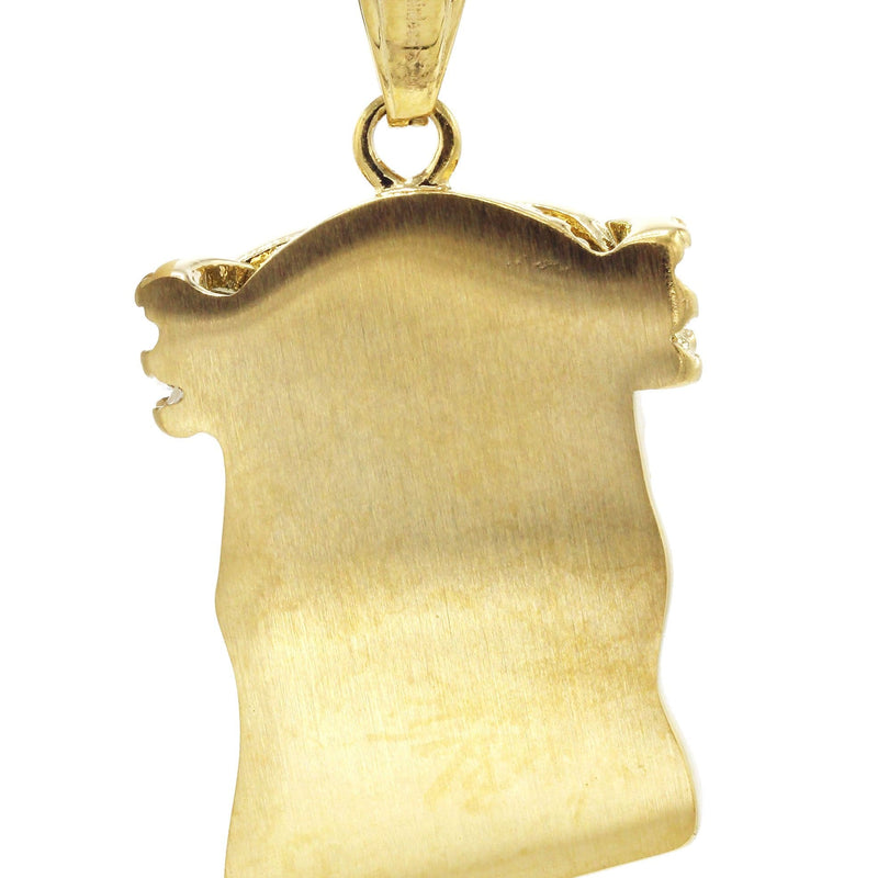 Mens Gold Plated Jesus Head Pendant | 24.8 Grams