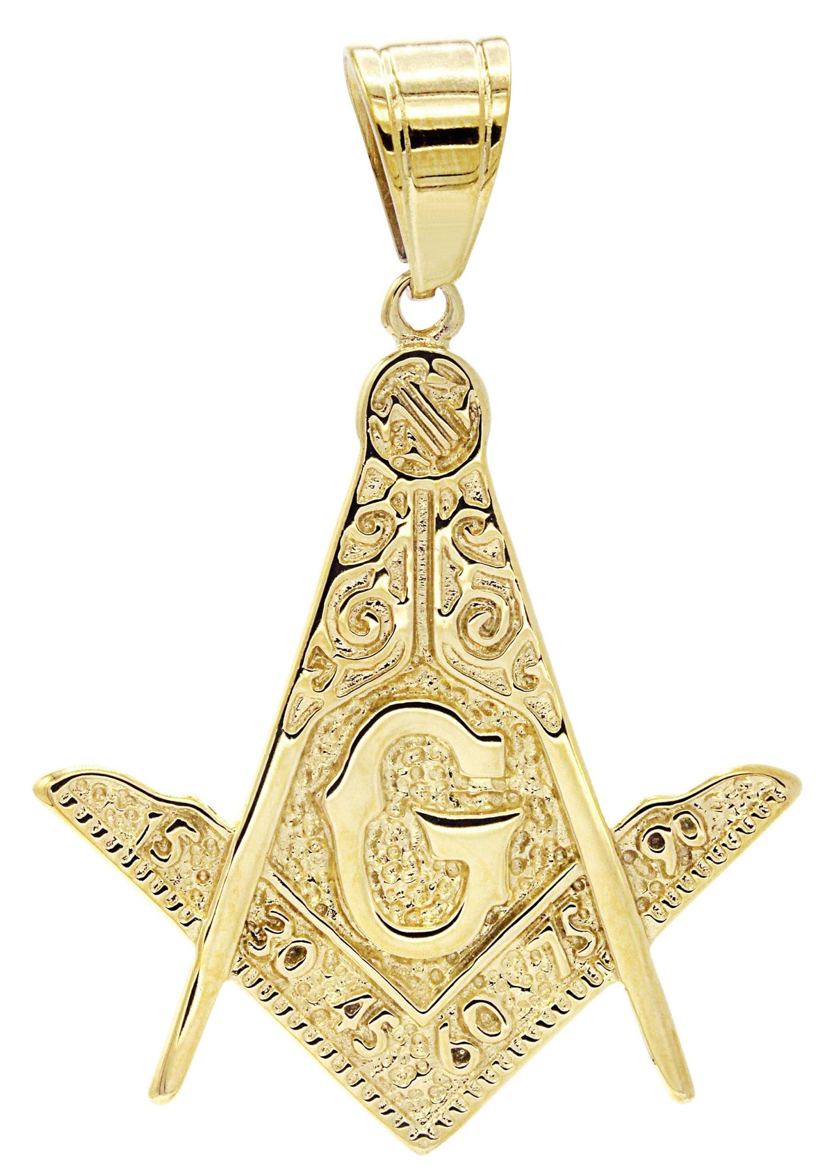 Mens Gold Plated Mason Pendant | 9.5 Grams