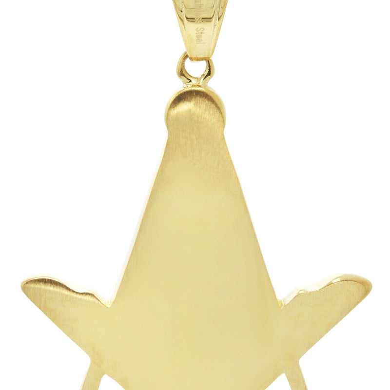 Mens Gold Plated Mason Pendant | 9.5 Grams
