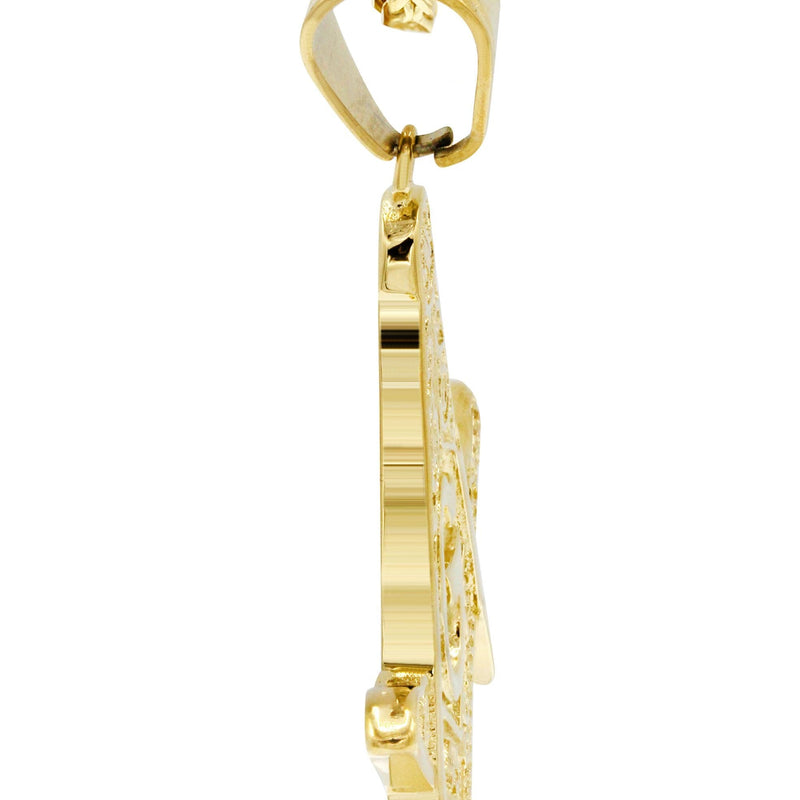 Mens Gold Plated Franco Chain & Freemason Pendant | Appx. 17.5 Grams