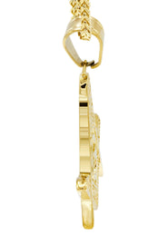 Mens Gold Plated Franco Chain & Freemason Pendant | Appx. 17.5 Grams