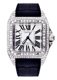 Diamond Cartier Santos 100 | Stainless Steel