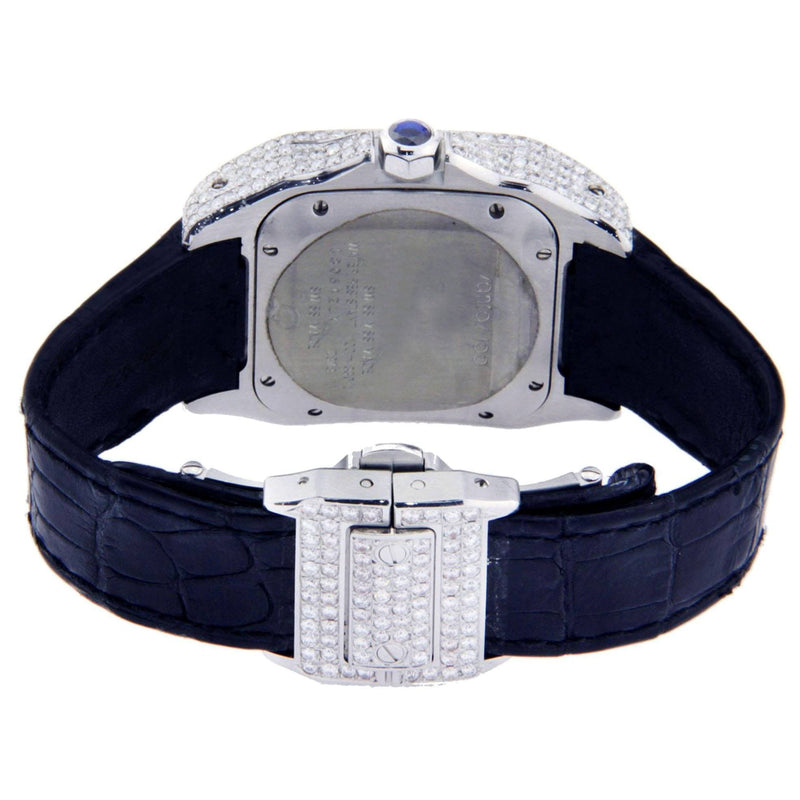 Diamond Cartier Santos 100 | Stainless Steel