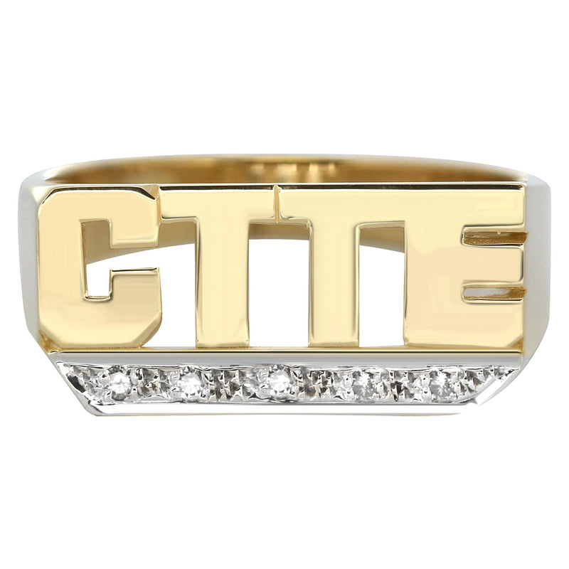 14K Bold Initials Gold Name Ring | Style #111