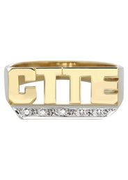 14K Bold Initials Gold Name Ring | Style #111