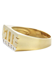 14K Bold Initials Gold Name Ring | Style #111