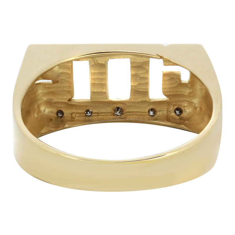 14K Bold Initials Gold Name Ring | Style #111