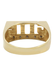 14K Bold Initials Gold Name Ring | Style #111