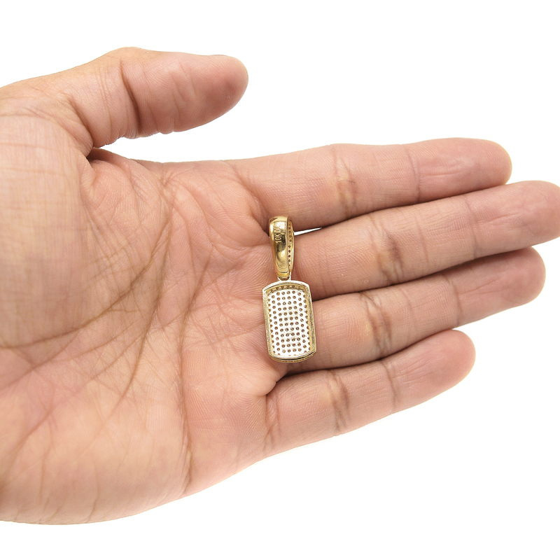 10K Gold  Dog Tag Pendant