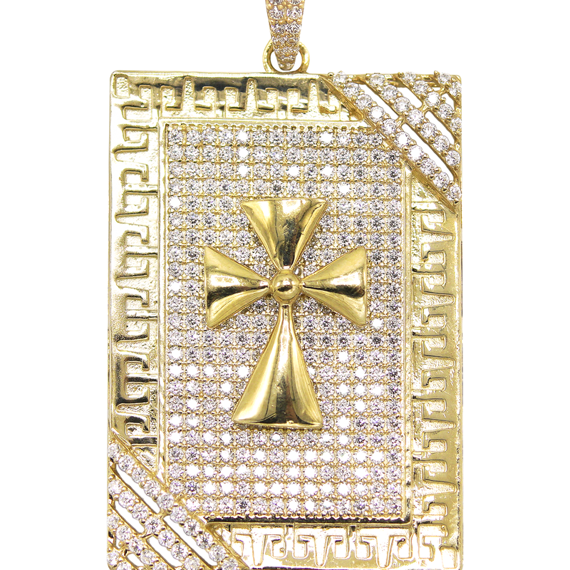 10K Gold  Dog Tag Pendant