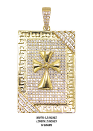10K Gold  Dog Tag Pendant