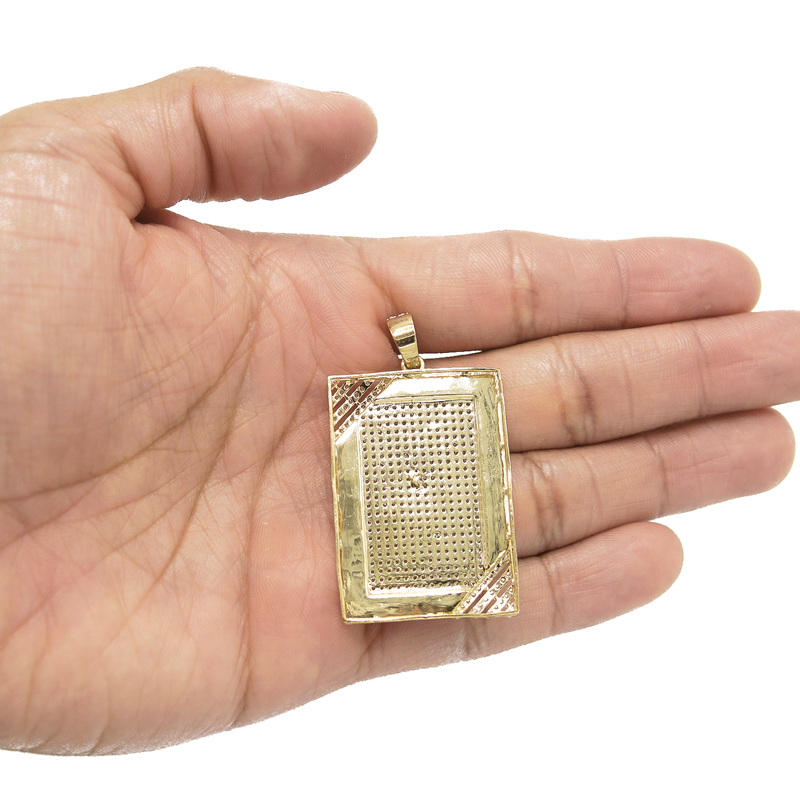 10K Gold  Dog Tag Pendant