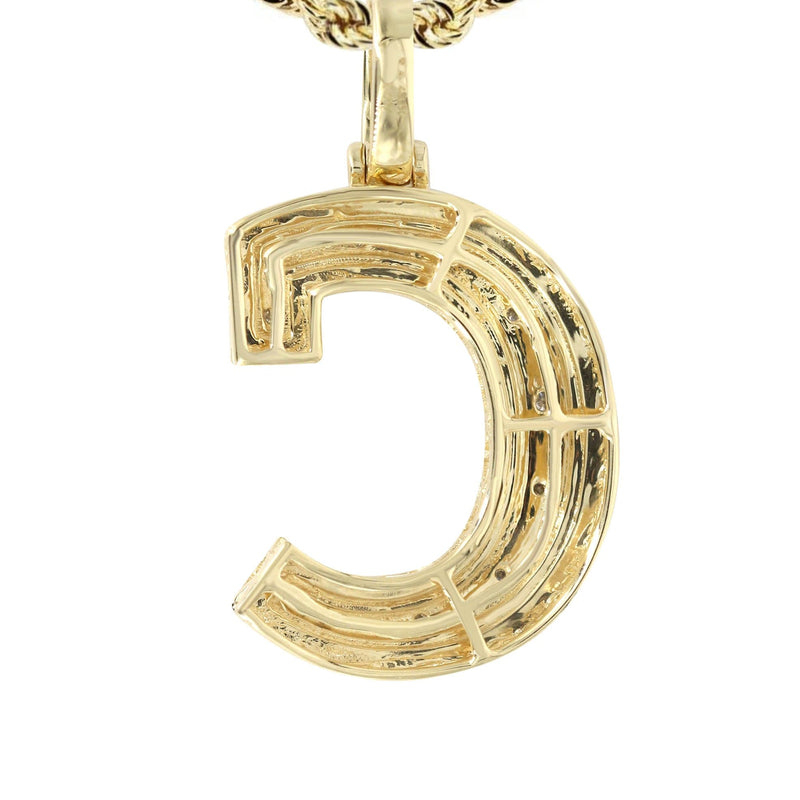 Diamond 10K Yellow Gold Letter "C" Necklace | Appx. 13 Grams