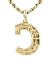 Diamond 10K Yellow Gold Letter "C" Necklace | Appx. 13 Grams