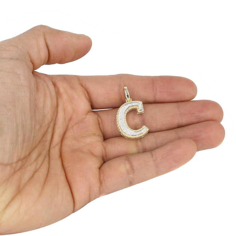 Diamond 10K Yellow Gold Letter "C" Necklace | Appx. 13 Grams