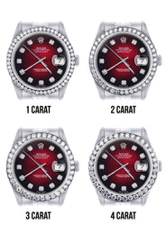 116200 | Hidden Clasp | Rolex Datejust Watch | 36Mm | Red Dial | Jubilee Band